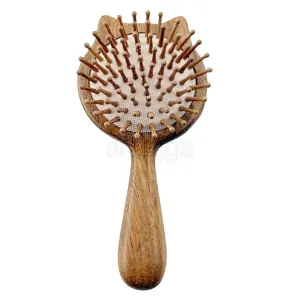 Premium Sandalwood Cat-Shaped Paddle Cushion Hair Brush (1pc) – Detangling Hairbrush